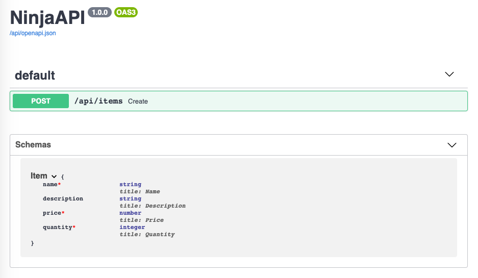 Openapi schema